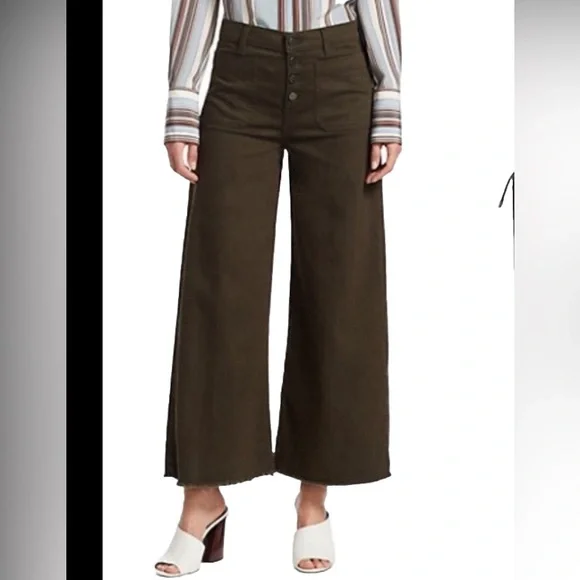 Elizabeth and James Carmine Cropped
Button Fly Wide Leg Jeans Size 26. C… - Picture 2 of 15